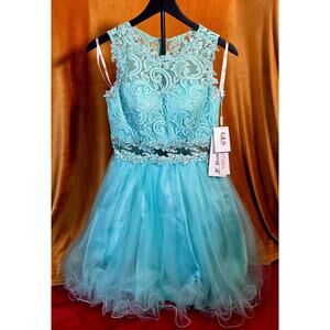 Women's Small Limited Edition Mint Lace & Tulle Dress Style GS1427P GLS Apparel